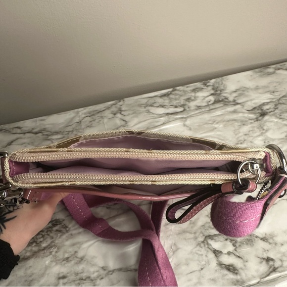 Coach Beige and Pink Crossbody Bag - Picture 4 of 9